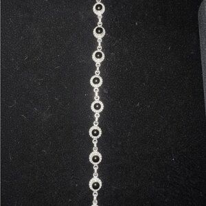 Elegant sterling Silver and Black onyx Bracelet